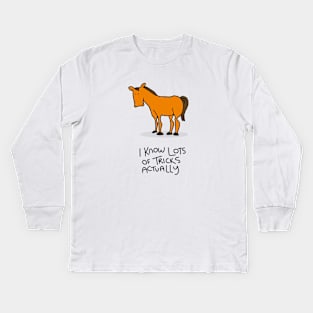 Grumpy Pony Kids Long Sleeve T-Shirt